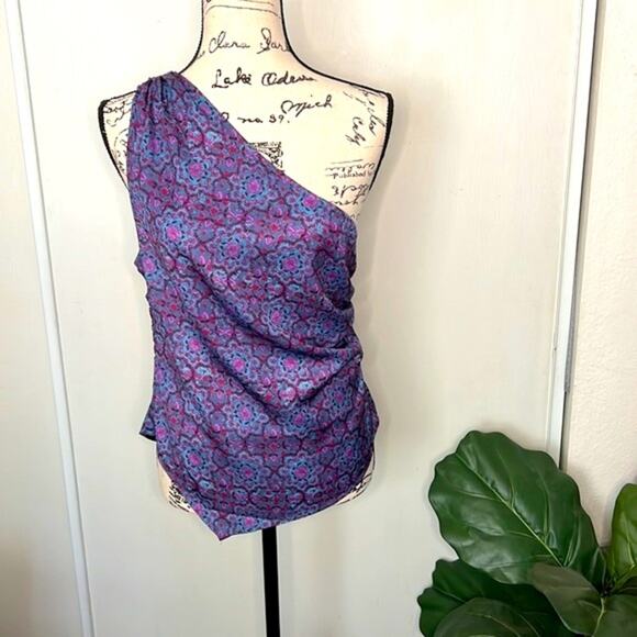 Free People Tops - NEW! Free People Mandal One Shoulder Blouse size Medium